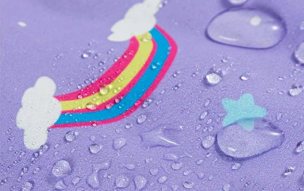 Jingle Bongala Kids Waterproof Rain Jackets Lightweight Raincoats Fleece & Knitted Lining Hooded Windbreaker for Boys Girls