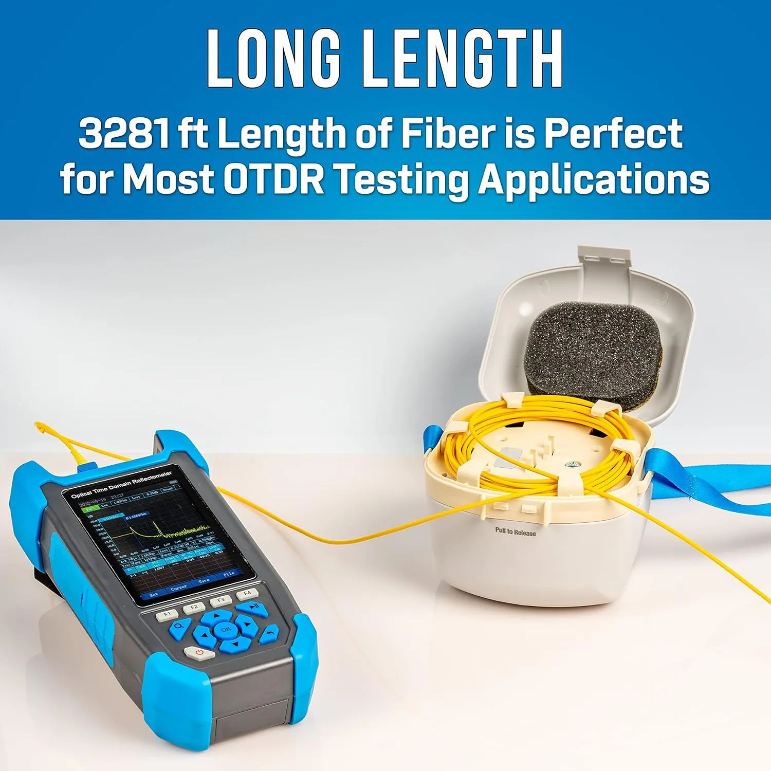 JONARD TOOLS FLC-1007 Singlemode Fiber Optic Launch Cable, 1000 m, SC/APC-LC/APC