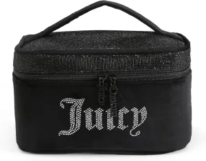 Juicy Couture Black Glitter & Terry Velour Train Bag