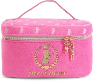 Juicy Couture Pink Terry Velour With Printed Dog Trian Bag