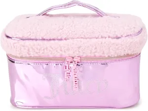 Juicy Couture Women's Cosmetics Bag - Travel Makeup and Toiletries Train Case Organizer, Pink