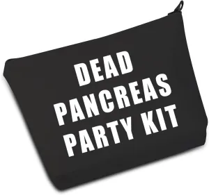 JXGZSO Funny Diabetic Bag Gift Dead Pancreas Party Kit Bag Diabetes Diabetic Supply Case (Dead Pancreas Party B)
