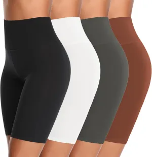 K-CHEONY Women's High Waisted Biker Anti Chafing Cotton Slip Boy Underwear Yoga Workout Shorts