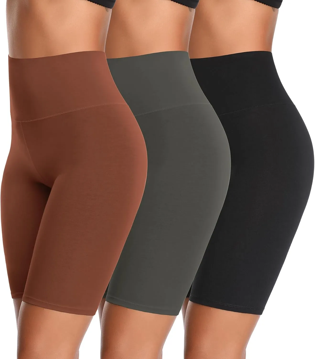K-CHEONY Women's High Waisted Biker Anti Chafing Cotton Slip Boy Underwear Yoga Workout Shorts