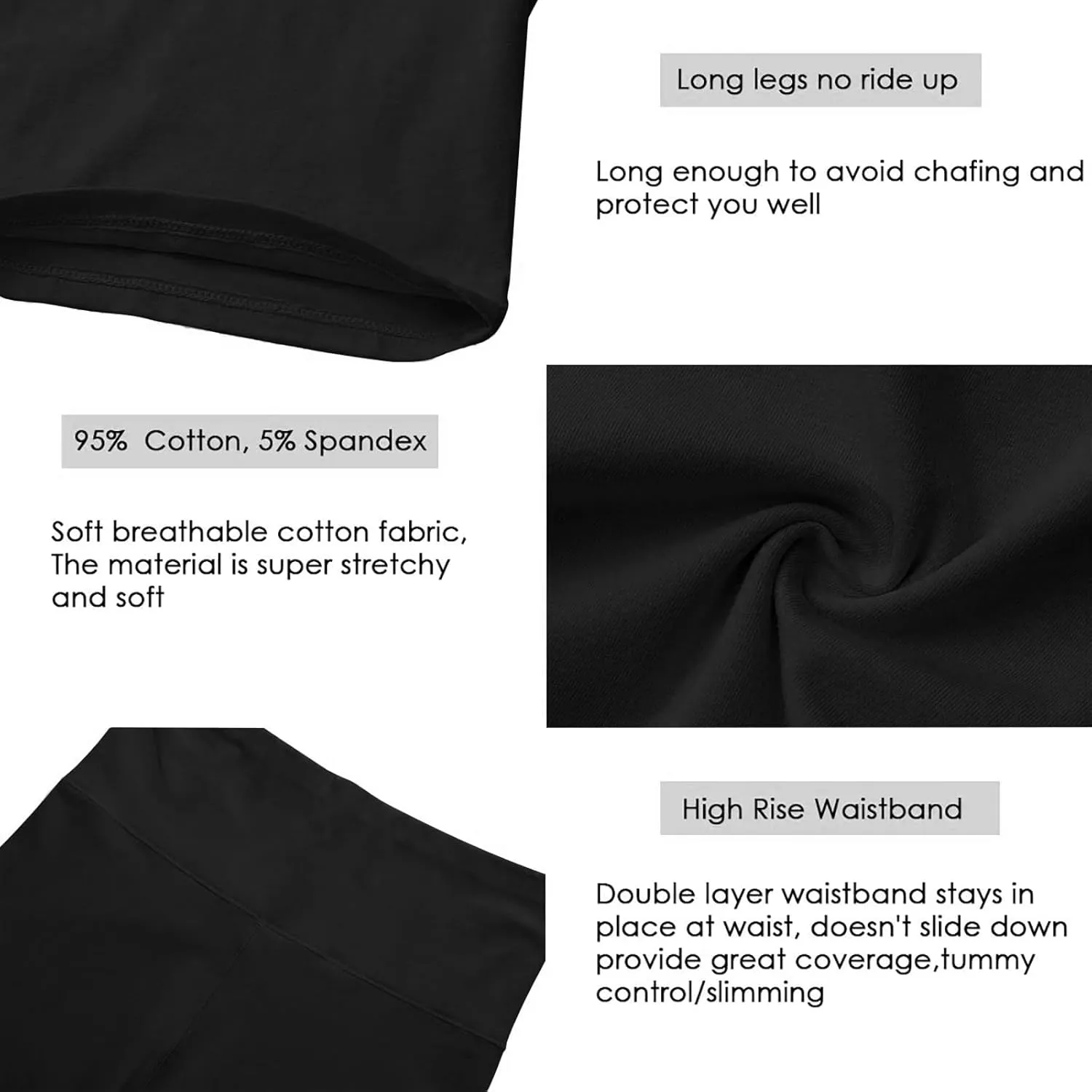 K-CHEONY Women's High Waisted Biker Anti Chafing Cotton Slip Boy Underwear Yoga Workout Shorts
