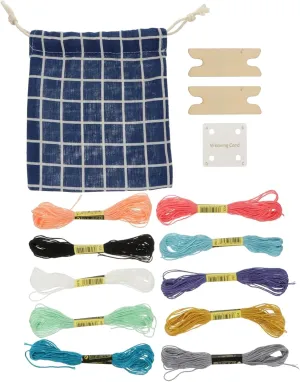 KAILIKETIY Weaving Shuttle Cards Kit 1 Set Storage Bag for Home School Craft Projects
