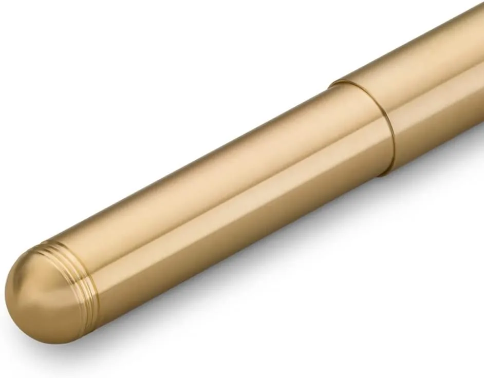 Kaweco SUPRA Fountain Pen Brass I Exclusive Fountain Pen for Ink Cartridges Including Retro Metal Box I Fountain Pen 16.5 cm I Nib: F (Fine)