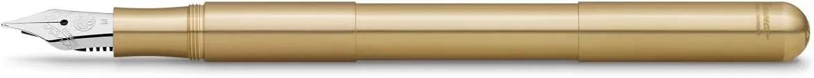 Kaweco SUPRA Fountain Pen Brass I Exclusive Fountain Pen for Ink Cartridges Including Retro Metal Box I Fountain Pen 16.5 cm I Nib: F (Fine)