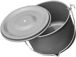 KESYOO Camp Pot Camping Essentials Cooking Camping Kettle for Open Fire Camping Pan Camp Oven Camping Oven Coffee Pot for Camping Collapsible Campfire Pot Aluminum Alloy Dark