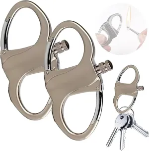 Keychain Lighte,Keychain Lighter Match,Portable Waterproof Flint Fire Starter Match, Mini Waterproof Lighters for Outdoor Car and Home (2pcs Silver)