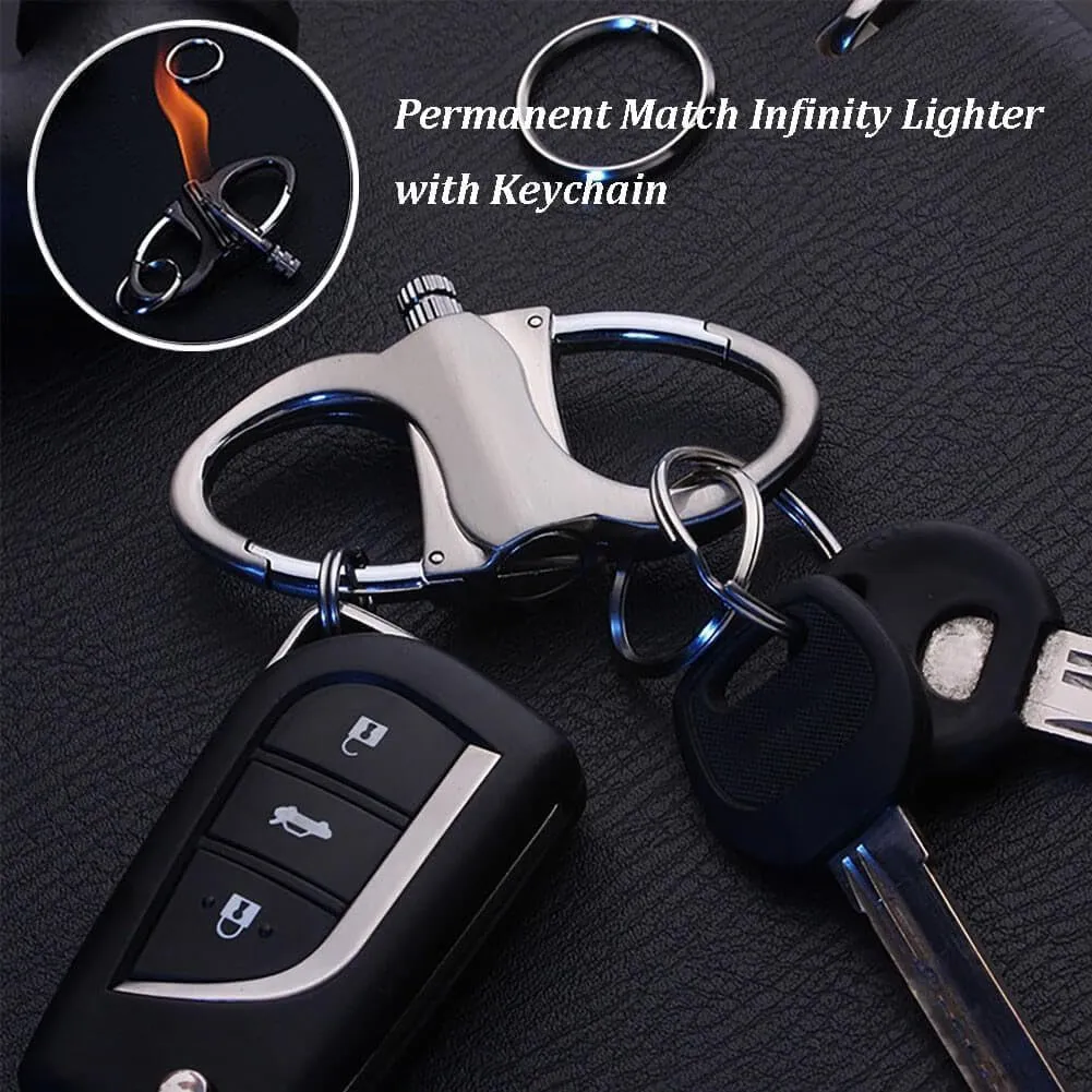 Keychain Lighter, Gloryboom Keychain Lighter, 2025 New Lighte r Key Chain, Fire Starter Key Ring, Permanent Match Keychain, Novelty Metal Match Key Chains, Mini Waterproof Lighters (A B C)