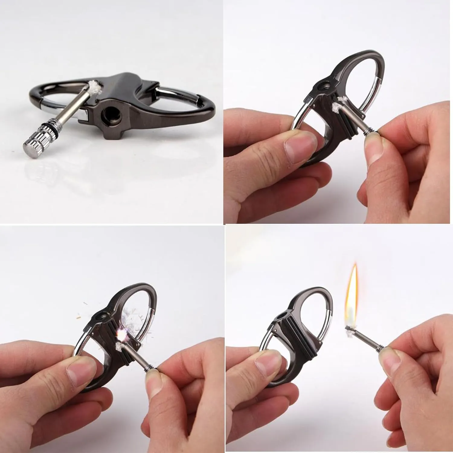 Keychain Lighter, Keychain Match Lighter, Lighters Hidden in Key Chain for Outdoor Car and Home