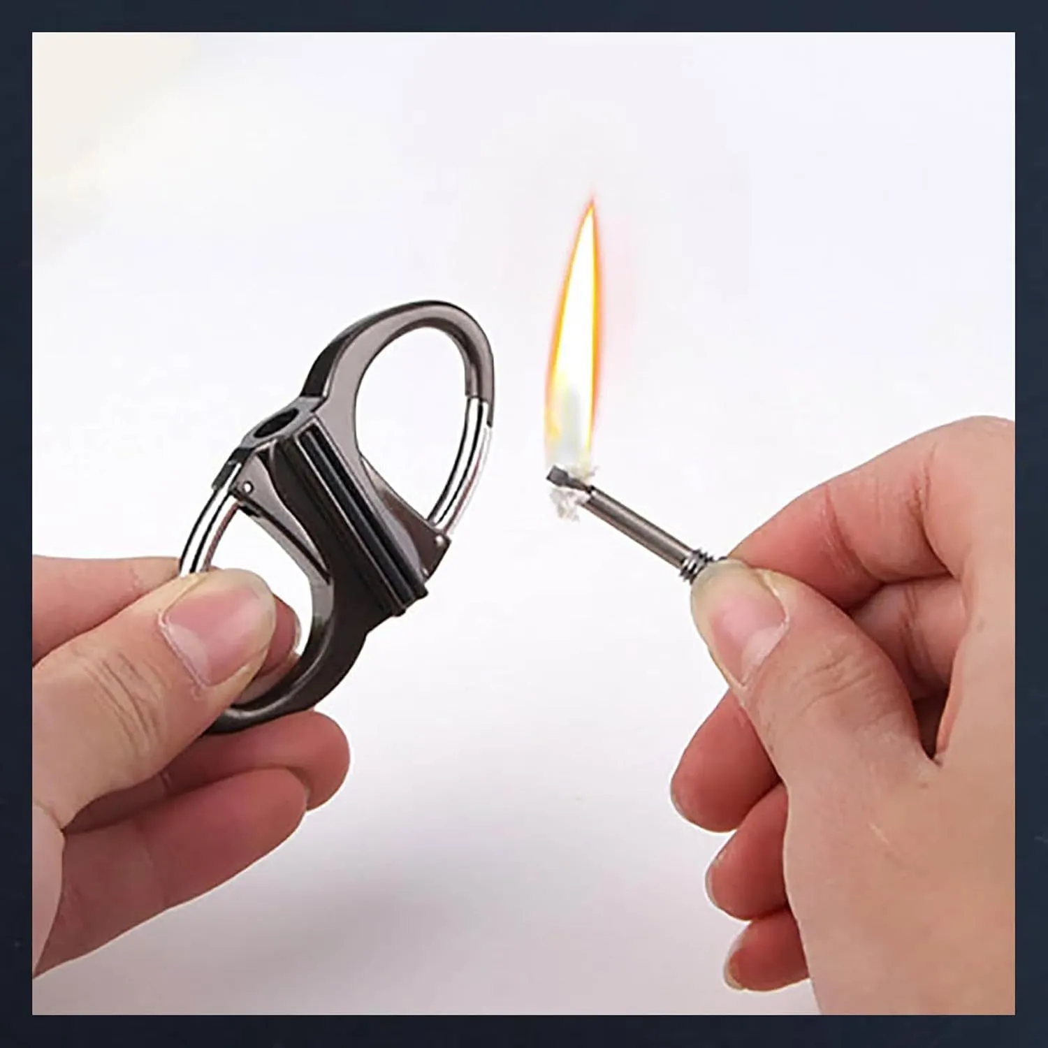 Keychain Lighter, Keychain Match Lighter, Lighters Hidden in Key Chain for Outdoor Car and Home