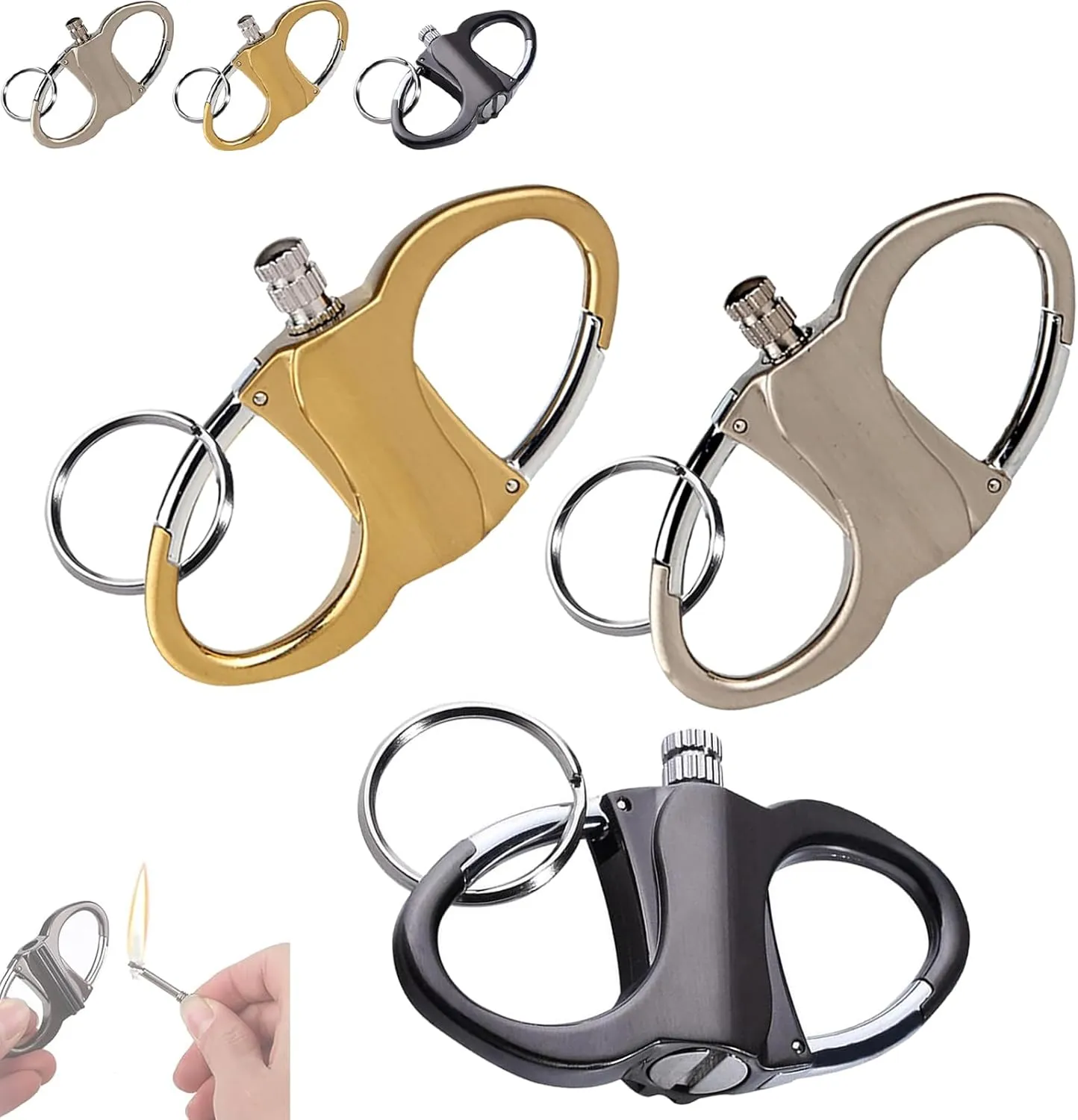 Keychain Lighter, Keychain Match Lighter, Lighters Hidden in Key Chain for Outdoor Car and Home