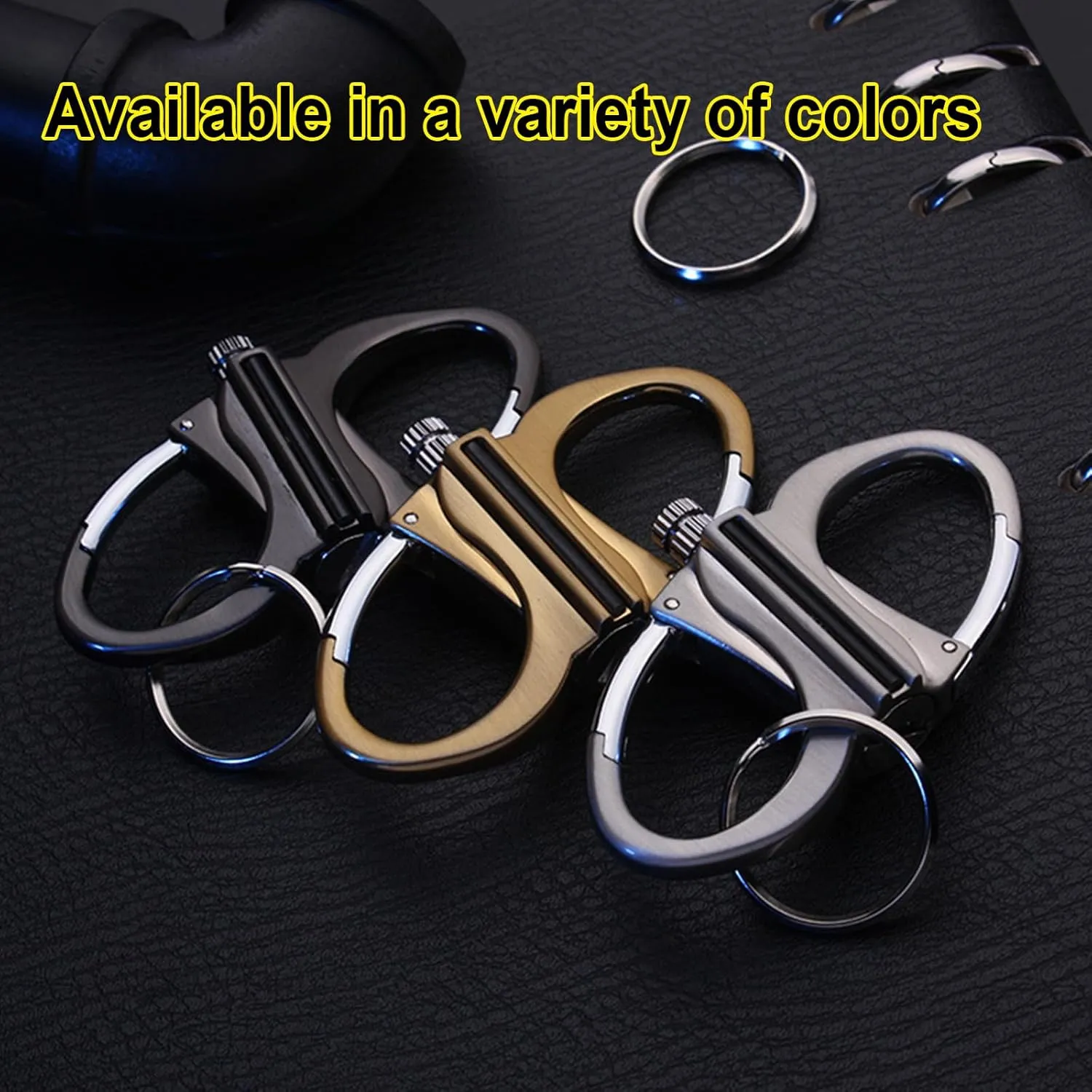 Keychain Lighter, Match Kerosene Refillable Lighter, Fire Starter Key Ring, Mini Waterproof Lighters for Outdoor Car and Home (Silver*1 Black*1 Gold*1)