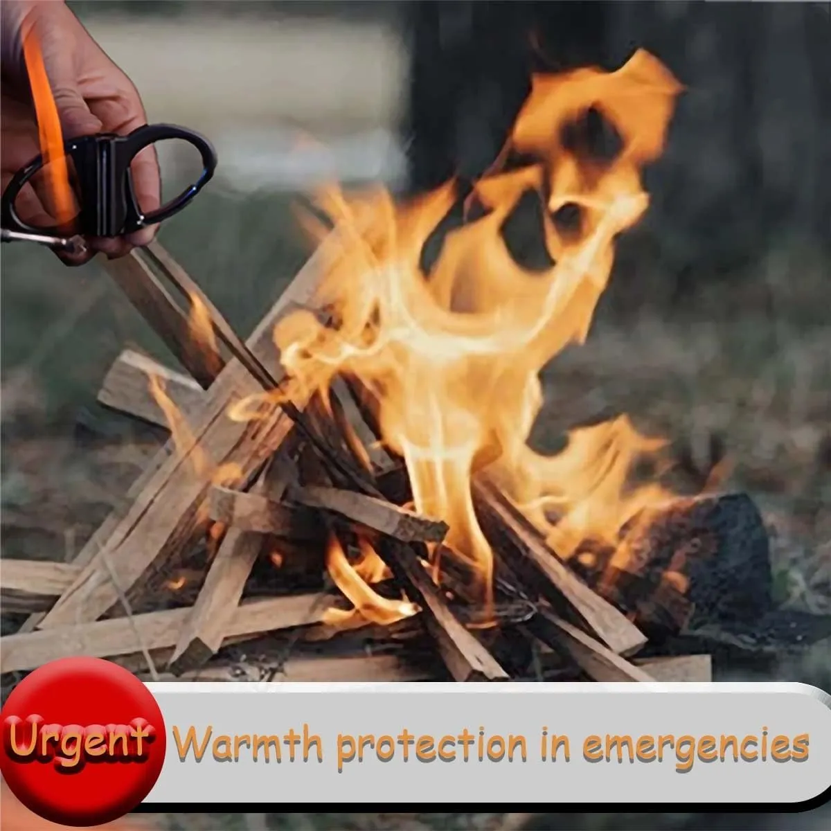 Keychain Lighter with Match Strike Function, Windproof and Waterproof All Weather Resistant Metal Kerosene Fillable Keychain Lighter, Perfect for Emergency Preparedness(Multi-Colored)