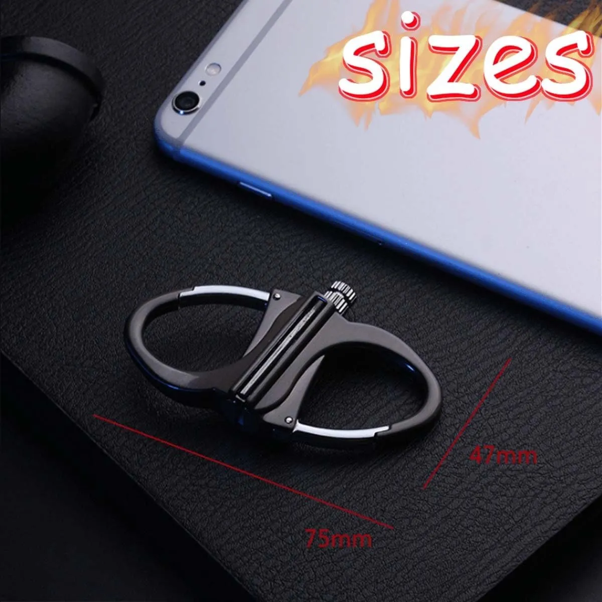 Keychain Lighter with Match Strike Function, Windproof and Waterproof All Weather Resistant Metal Kerosene Fillable Keychain Lighter, Perfect for Emergency Preparedness(Multi-Colored)