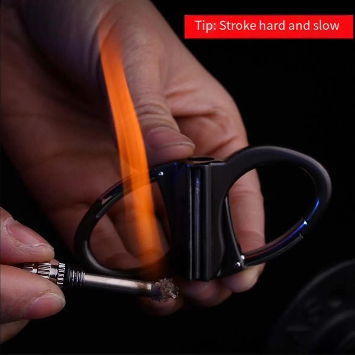 Keychain Lighter with Match Strike Function, Windproof and Waterproof All Weather Resistant Metal Kerosene Fillable Keychain Lighter, Perfect for Emergency Preparedness(Multi-Colored)