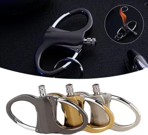 Keychain Lighter,2025 New Metal Key Chain Lighter Match Hidden in Key Chain Keychains,Portable Mini Waterproof Lighters Permanent Match Keychain for Outdoor Car and Home (Black*2)