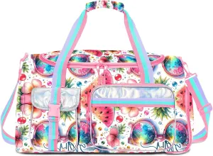 Kids Duffle Bag Girls Travel Bag Boys Overnight Bag for Girls and Woman Tote Bag Sleepover Bag for Girls Gym Dance Bag with Shoes Compartment
