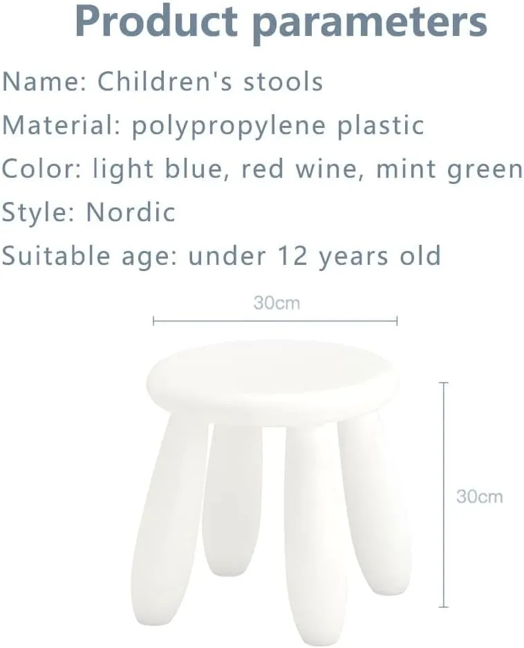 Kids Step Stool, Kindergarten Study Stools, Lightweight Footstools are Sturdy and Durable, Very Suitable for Use in The Kitchen, Bathroom and Bedroom (White)