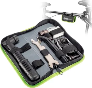Kilimanjaro Cycle Series 40 Piece Bicycle Tool Repair Kit in Zip Pouch, Tire Levers, Wrenches - 910549ECE, Black