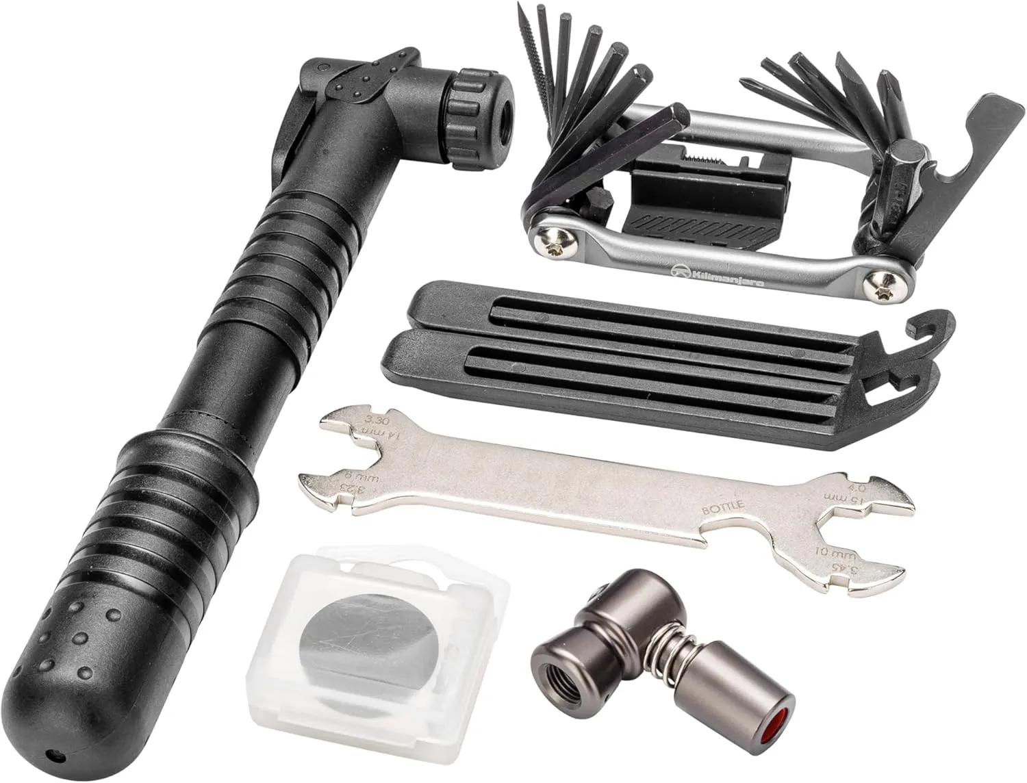 Kilimanjaro Cycle Series 40 Piece Bicycle Tool Repair Kit in Zip Pouch, Tire Levers, Wrenches - 910549ECE, Black