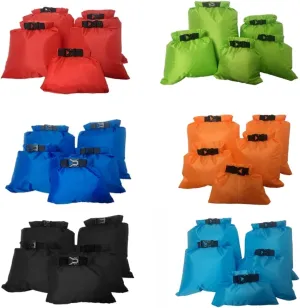 Kisangel 5 Pack Waterproof Drift Bag Set 1.5l-6l Travel Boat Kayak Dry Storage Pouches Perfect for Outdoor Activities