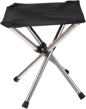Kisangel Portable Folding Stool Telescopic Outdoor Chair Canopy Lightweight Camping Stool for Hiking BBQ Fishing Travel