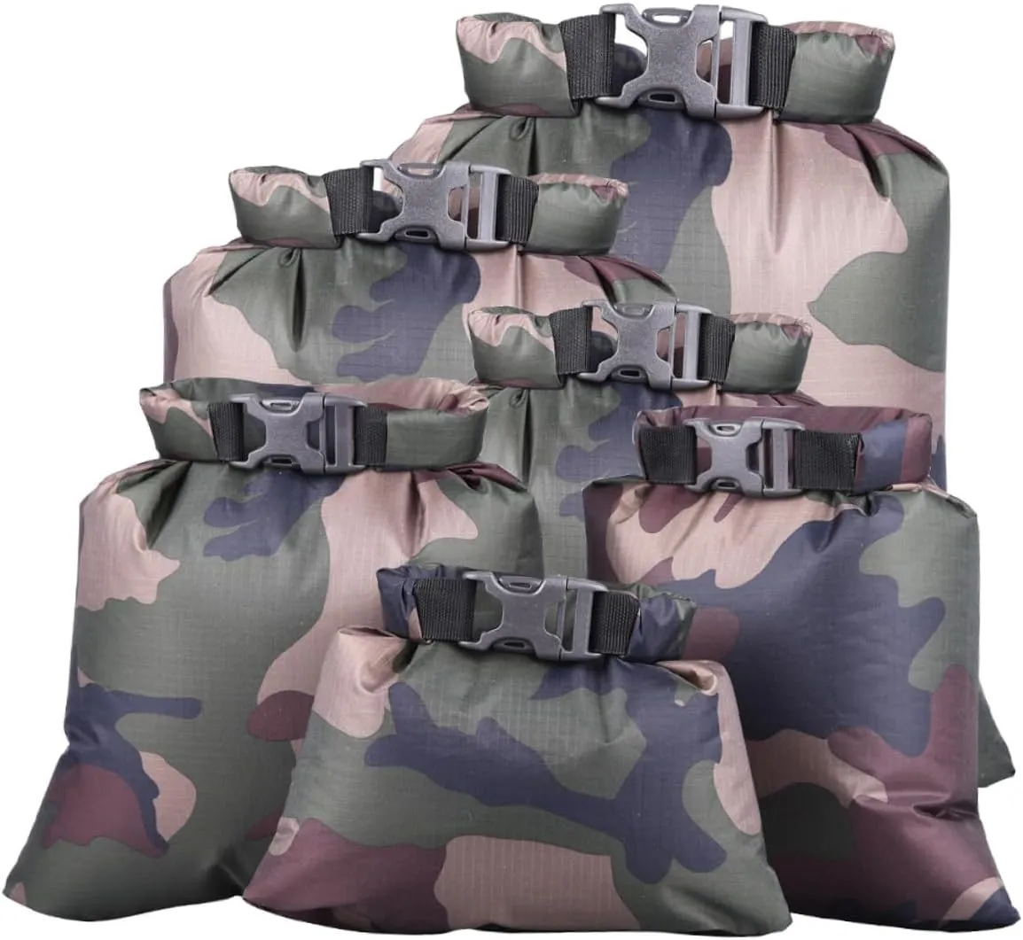 Kisangel Storage Bag Set 6pcs Dry Sack and Durable Ideal for Camping Backpacking Kayaking