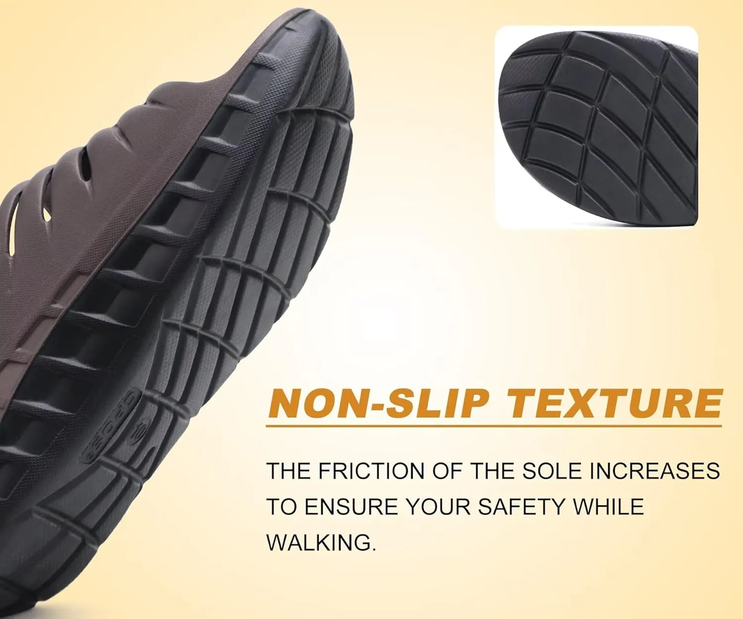 KuaiLu Mens Recovery Sandals Orthotic Thick Cushion Open Toe Sport Slides, Reduces Stress on Feet With Comfortable Plantar Fasciitis, Joints & Back Post-Exercise