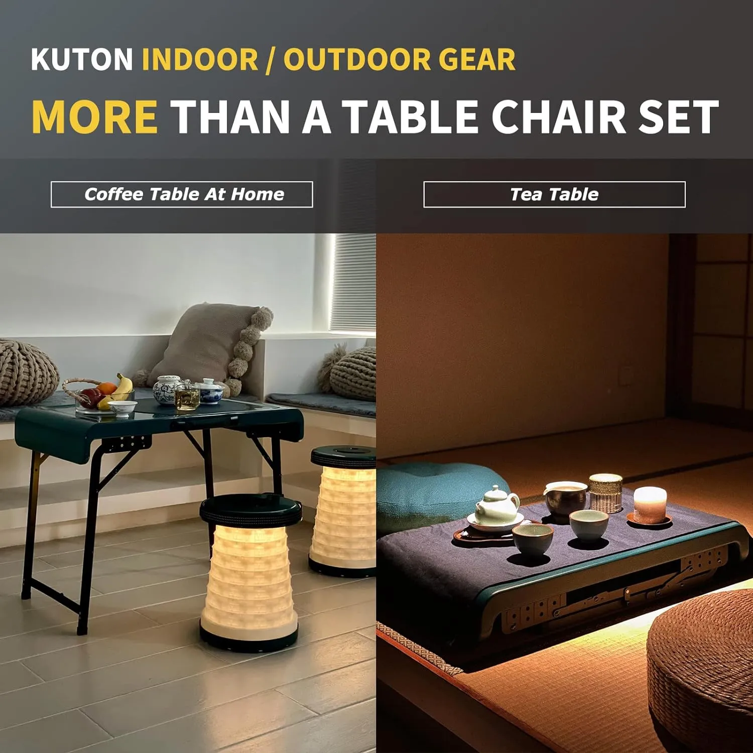 KUTON Folding Table Chair Set-‎YD-TS-BU01