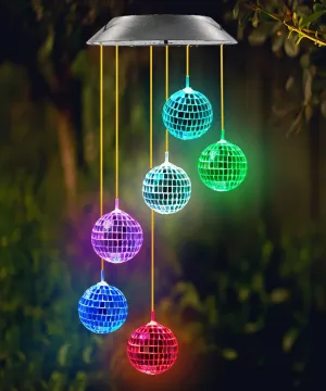 Kwaiffeo Solar Disco Ball for Garden Patio Outdoor Decor, Lovely Color Changing Lights, Birthday Gifts for Women, Gifts for Mom Grandma Teacher