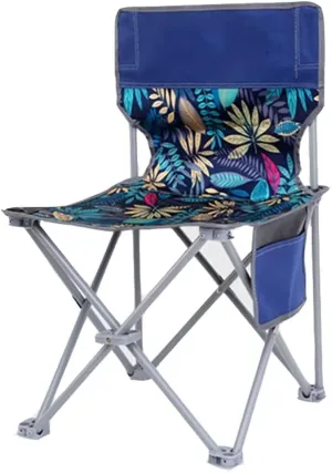 KYUSAR Camping Chair Outdoor Chair Foldable Chair Small Folding Camping Chair Lightweight Seat Portable Stool with Carry Bag for Hiking Fishing Beach Picnic Folding Camping Chair (Size : 33x32x56cm)
