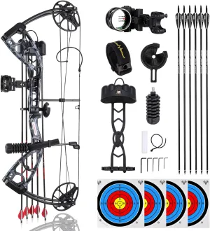 Lanneret P10 Compound Bow and Archery Sets，0-70 lbs.
