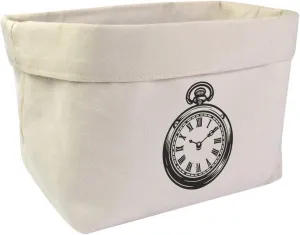 Large 'Vintage Pocket Watch' Canvas Organiser/Storage Bag (OR00032022)