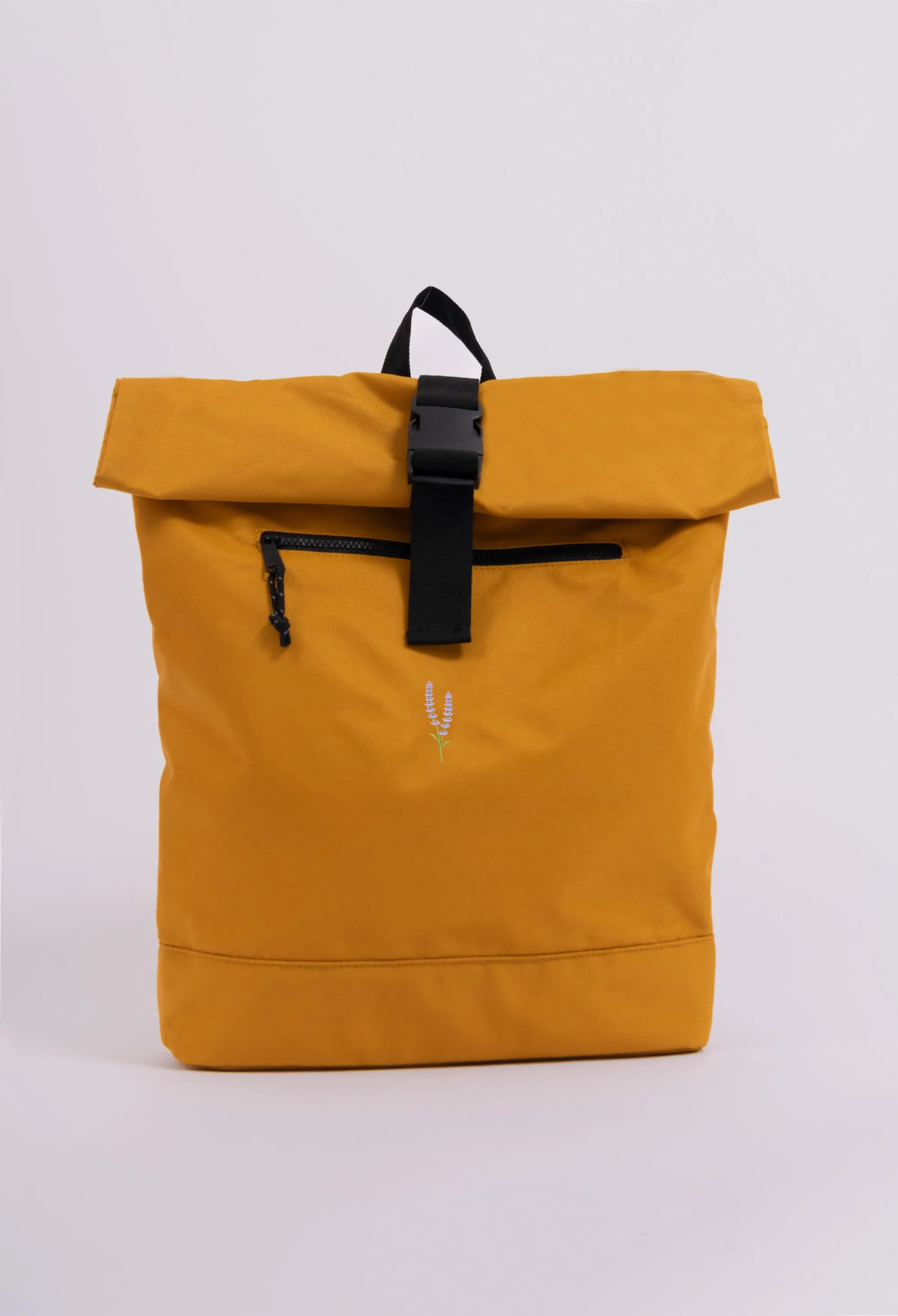 lavender recycled roll-top backpack