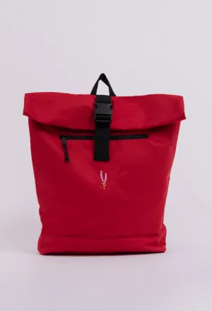 lavender recycled roll-top backpack