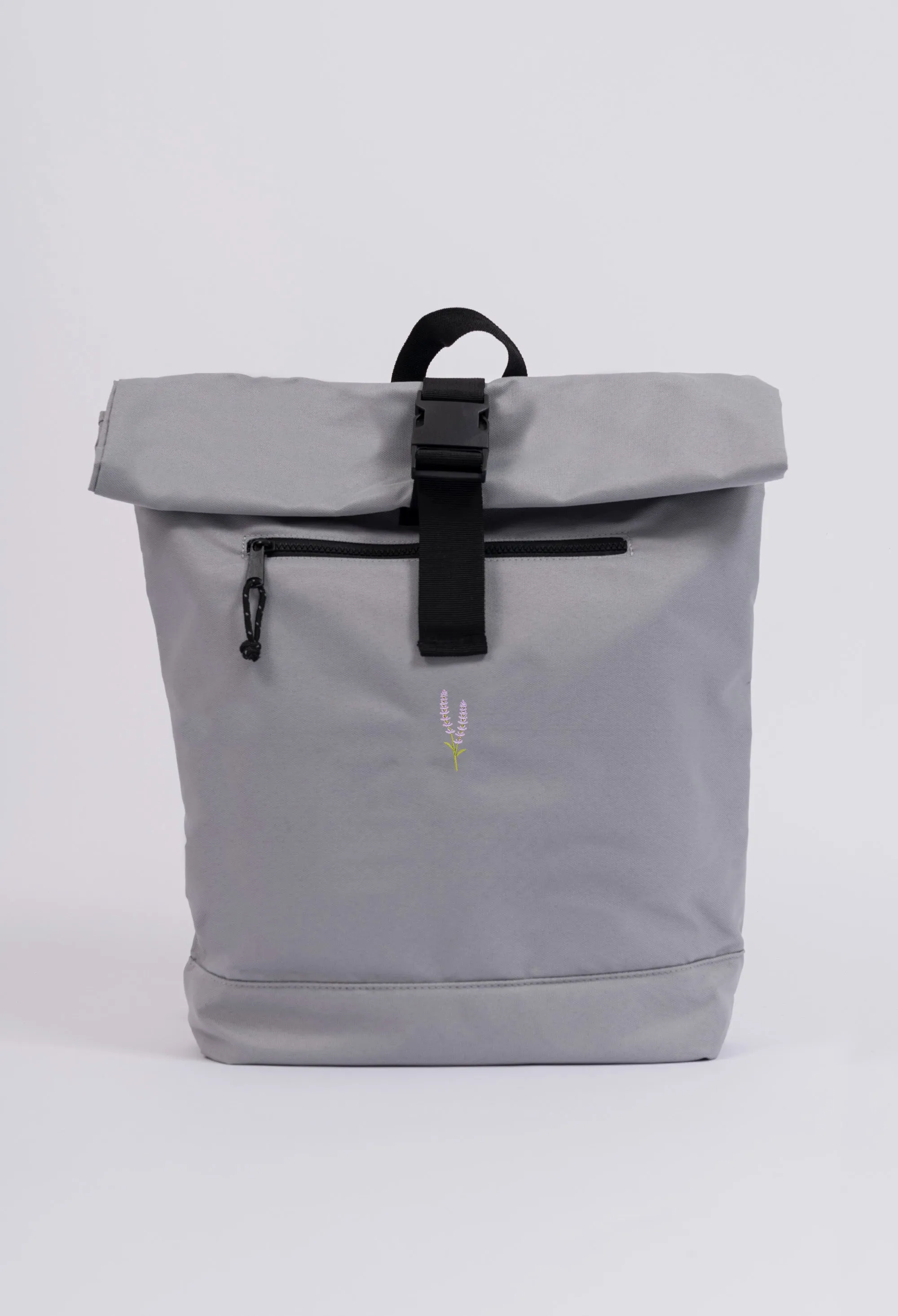 lavender recycled roll-top backpack