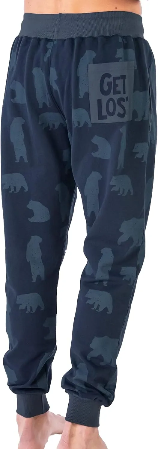 Lazy One Men's Jogger Sweatpants, Cozy, Warm, Pockets