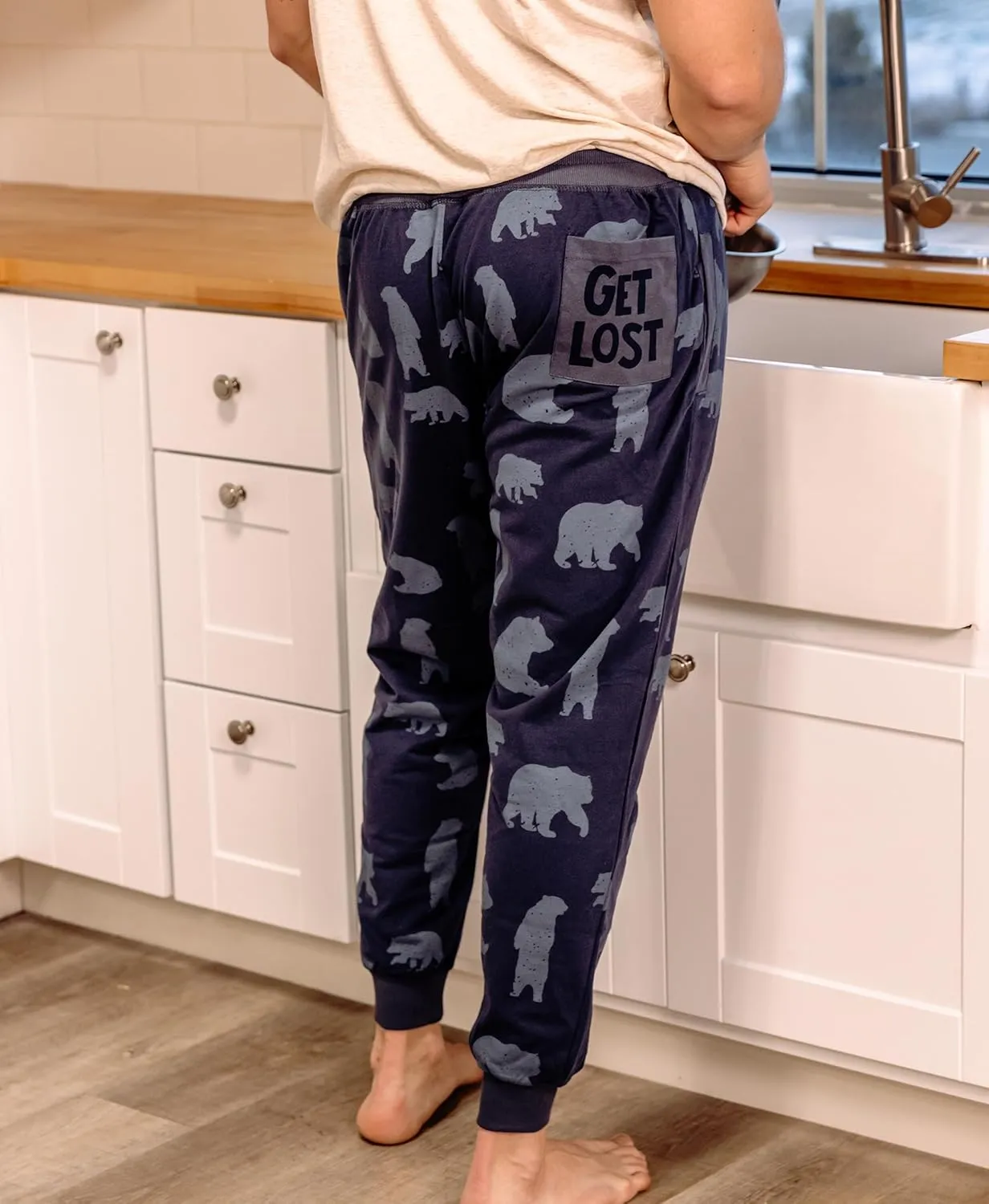 Lazy One Men's Jogger Sweatpants, Cozy, Warm, Pockets