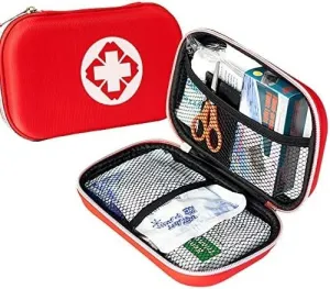 Leayjeen Multi-Purpose First Aid Kit Survival Kit (78 Individual) Compact Structure Compact, Lightweight for Emergencies at Outdoors, Car, Camping, Hunting, Adventures, Hiking & Survival. (red)