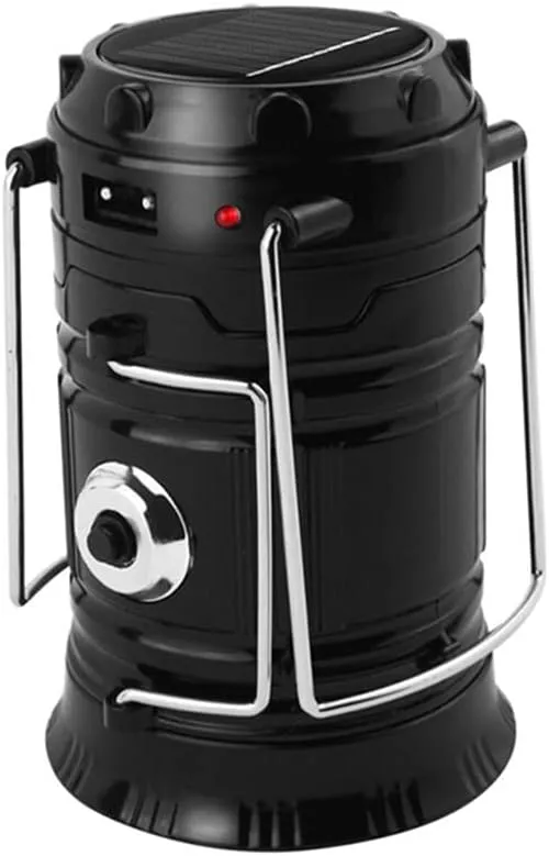 LED Lantern Light Solar Outdoor Camping Tent Light USB Rechargeable Foldable Emergency Light Hiking Lantern