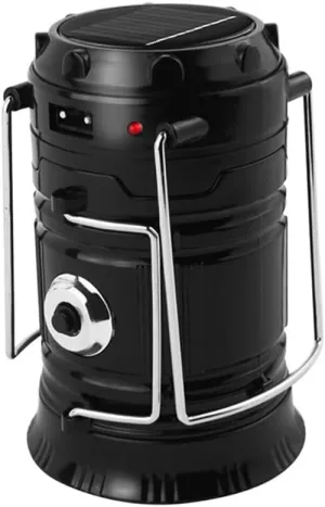 LED Lantern Light Solar Outdoor Camping Tent Light USB Rechargeable Foldable Emergency Light Hiking Lantern