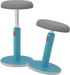 Leitz Active Sit Stand Stool, Ergonomic Height Adjustable 46cm to 79cm Wobble Stool, Round Swivel Office Desk Chair/Stool, Ergo Cosy Range, Calm Blue, 65180061