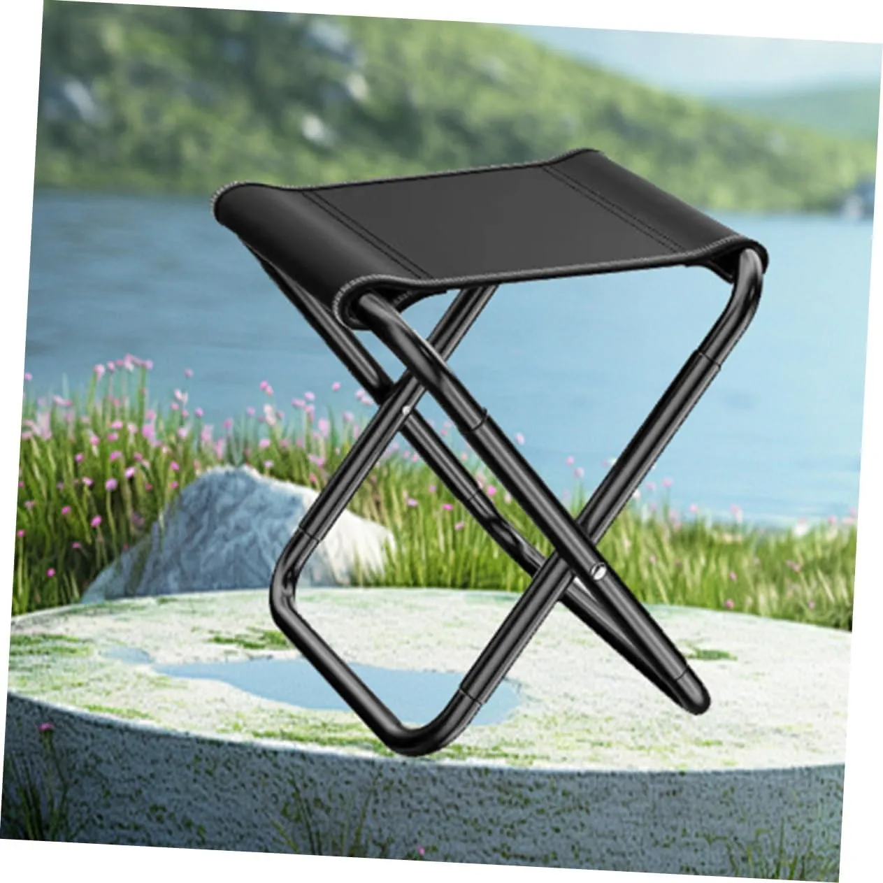 LIFKOME Foldable Camping Stool Compact Portable and Durable Nonslip Base Stool for Outdoor Seating and Travel