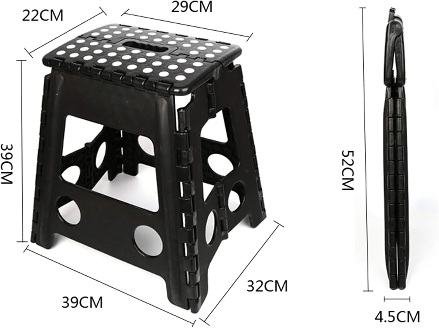 Light Household Thickened Plastic Folding Stool Plastic Material Super Strong Outdoor for Garden BBQ Fishing Hiking Travel