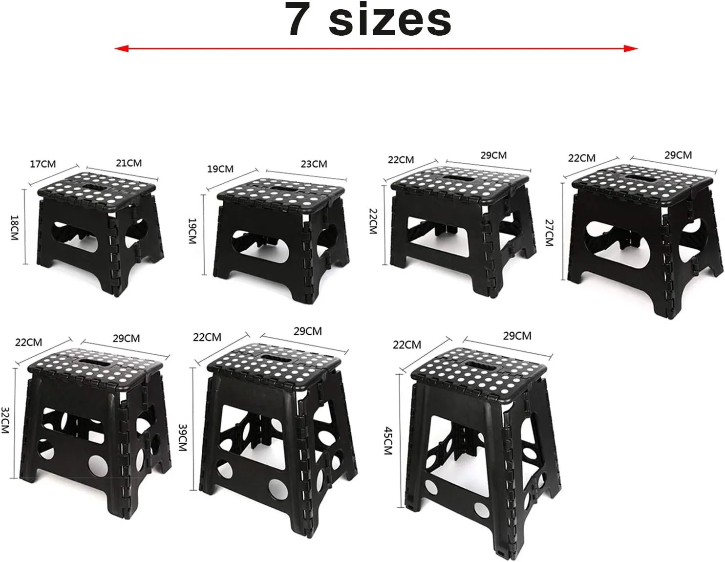 Light Household Thickened Plastic Folding Stool Plastic Material Super Strong Outdoor for Garden BBQ Fishing Hiking Travel