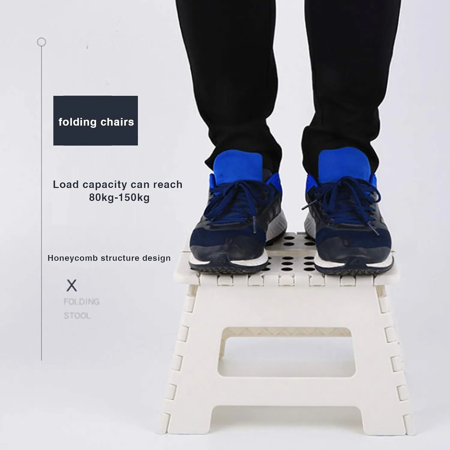 Light Household Thickened Plastic Folding Stool Plastic Material Super Strong Outdoor for Garden BBQ Fishing Hiking Travel