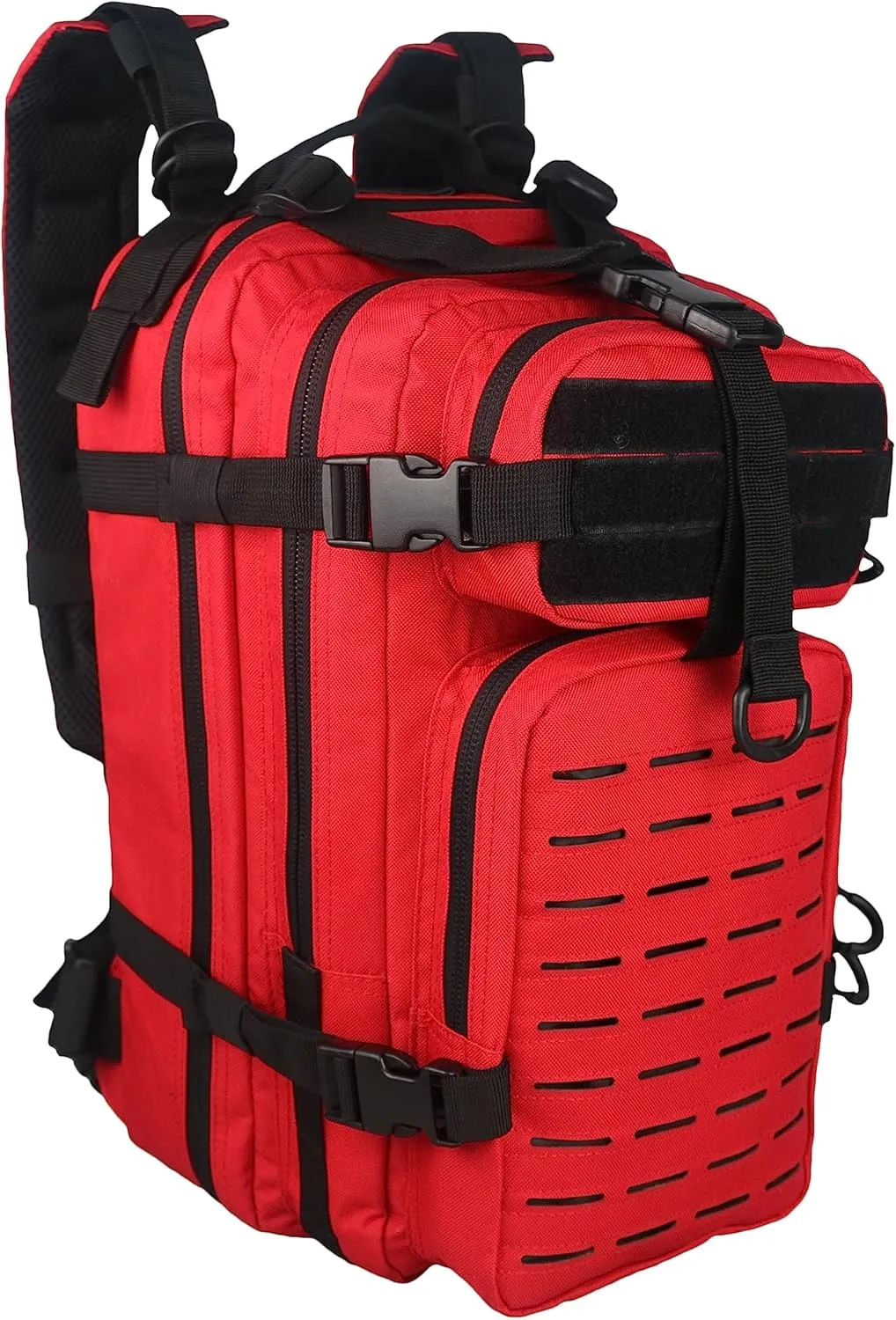 Lightning X Stocked EMS/EMT Trauma & Bleeding First Aid Responder Medical Backpack   Kit   Pouches - RED